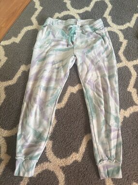 Secret Treasures Pastel Mint & Lavender Tie-Dye Joggers